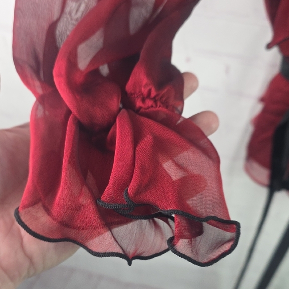 Dress Barn Red Ruffle Blouse - Picture 4 of 8